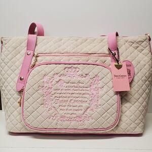 Juicy Couture Sandstone Tale Weekender Travel / baby Bag -
